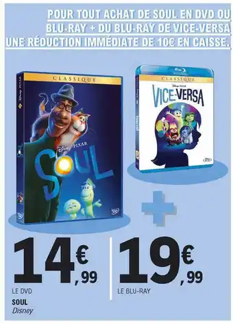 E.Leclerc Le Dvd, Le Blu-ray Soul Disney offre