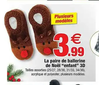 Bazarland La Paire De Ballerine De Noël offre