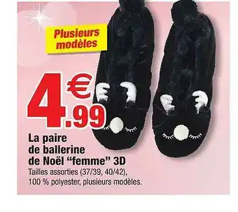 Bazarland La Paire De Ballerine De Noël offre