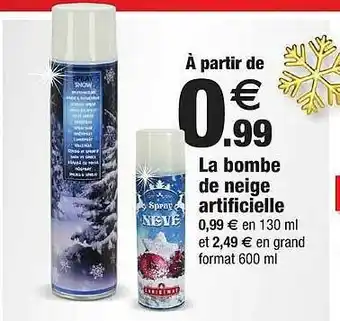 Bazarland La Bombe De Neige Artificielle offre