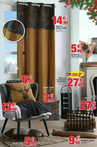 Bazarland Rideau à œillets offre