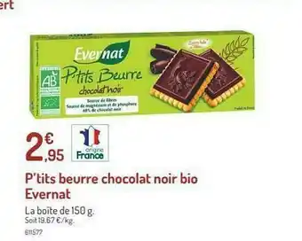Botanic P'tits Beurre Chocolat Noir Bio Enernat offre