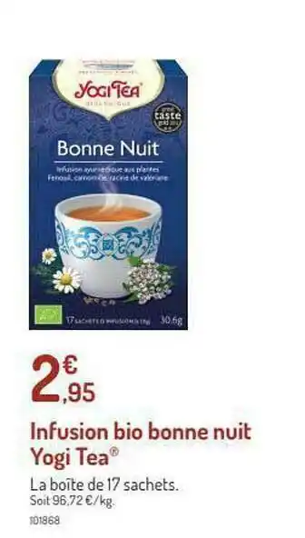 Botanic Infusion Bio Bonne Nuit Yogi Tea® offre