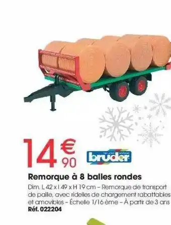 Remorque à 8 Balles Rondes Bruder