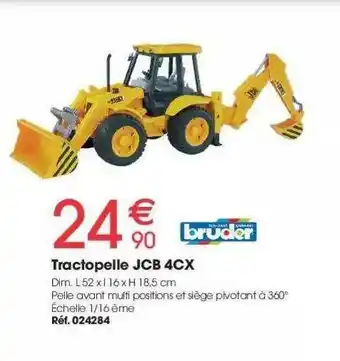 Brico Pro Tractopelle Jcb 4cx Bruder offre
