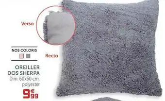Gifi Oreiller Dos Sherpa offre
