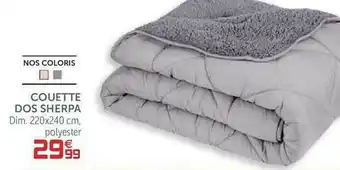 Gifi Couette Dos Sherpa offre