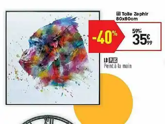 Conforama Toile Zephir 80x80 Cm offre