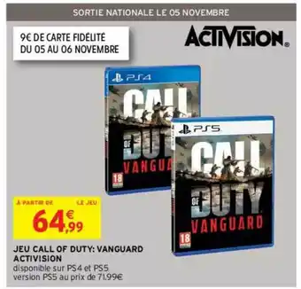 Intermarché Hyper Jeu Call Of Duty : Vanguard Activision offre