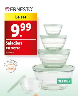Lidl Saladiers en verre offre