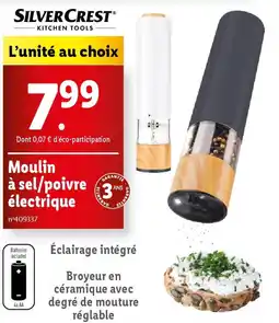 Lidl Moulin à sel/poivre électrique offre
