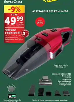 Lidl Aspirateur à main sans fil offre