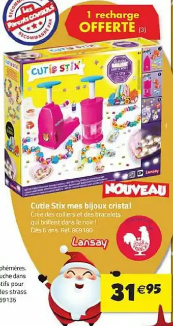 La Grande Récré Cutie stix mes bijoux cristal offre