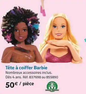 La Grande Récré Tête à coiffer barbie offre