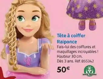 La Grande Récré Tête à coiffer raiponce offre