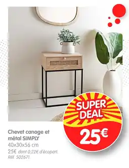 b&m SIMPLY Chevet canage et métal offre