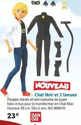 La Grande Récré Chat noir et 2 tenues offre