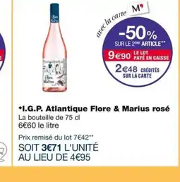 Monop' I.G.P. Atlantique Flore & Marius rosé offre