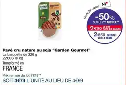 Monop' Pavé cru nature au soja "Garden Gourmet offre