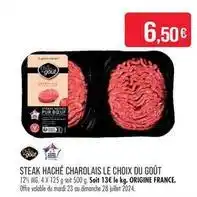 Match Steak haché charolais le choix du goût offre