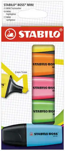 Carrefour Market STABILO 5 mini surligneurs fluo offre