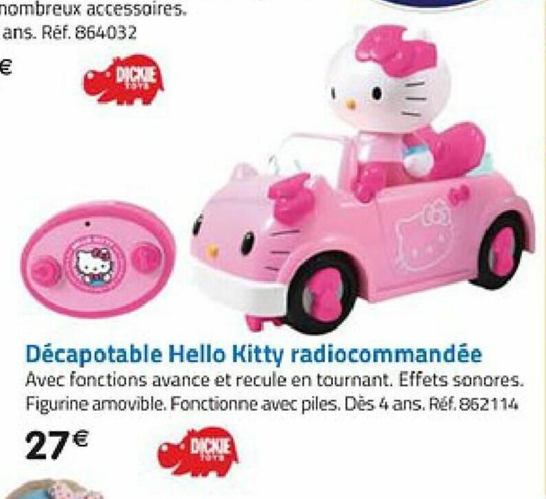 voiture hello kitty radiocommandée