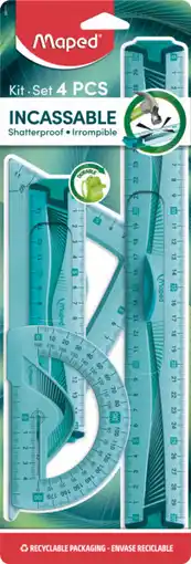 Carrefour MAPED Kit de traçage incassable 4 pièces offre