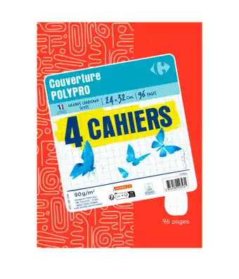 Carrefour CARREFOUR Lot de 4 cahiers offre