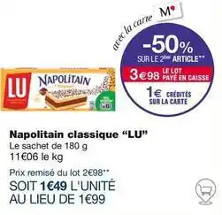 Monoprix Lu - napolitain classique offre