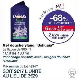 Monoprix Ushuaia - gel douche ylang offre