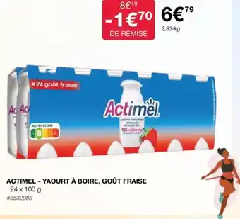 Costco ACTIMEL - YAOURT À BOIRE, GOÛT FRAISE offre