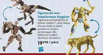 La Grande Récré Figurine de luxe transformers kingdom offre