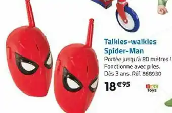 La Grande Récré Talkies-walkies spider-man offre