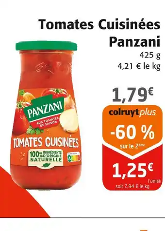 Colruyt Panzani Tomates Cuisinées offre