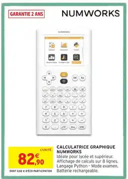 Intermarché NUMWORKS CALCULATRICE GRAPHIQUE offre