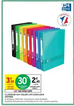 Intermarché OXFORD CLASSEUR A4+ COLOR LIFE EASYLOCK offre