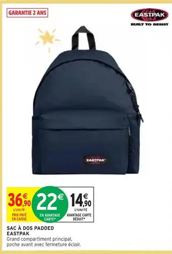Intermarché EASTPAK SAC À DOS PADDED offre