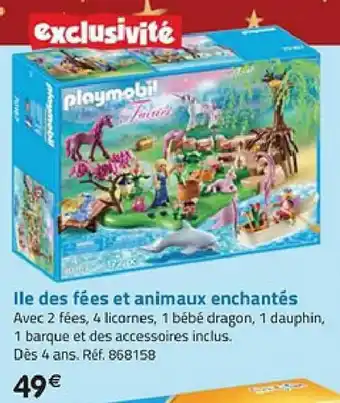 La Grande Récré Ile des fées et animaux enchantés offre