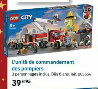 L'unité de commandement des pompiers