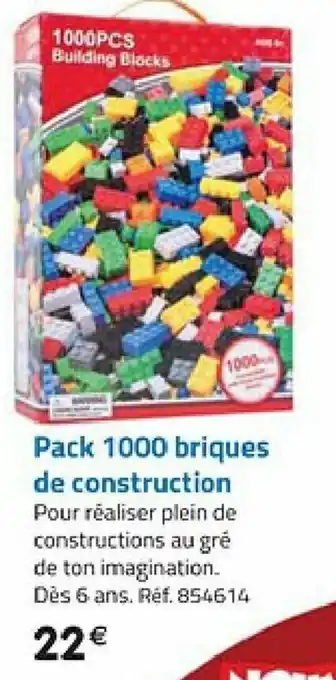 La Grande Récré Pack 1000 briques de construction offre