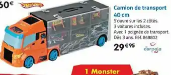 La Grande Récré Camion de transport 40 cm offre