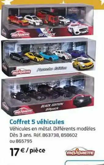 Coffret 5 véhicules