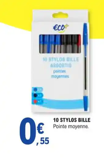 E.Leclerc 10 STYLOS BILLE offre