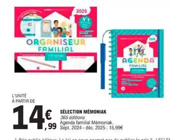 E.Leclerc SÉLECTION MÉMONIAK offre