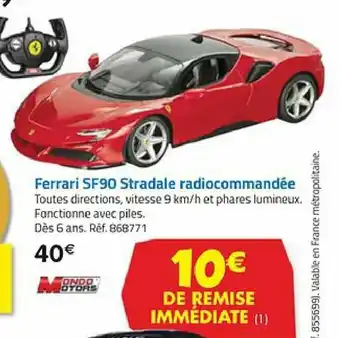 La Grande Récré Ferrari SF90 Stradale Radiocommandée offre