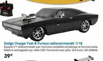 Dodge Charger Fast & Furious Radiocommandé 1/16
