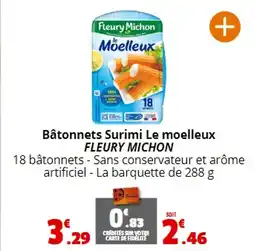 Coccimarket Bâtonnets Surimi Le moelleux FLEURY MICHON offre