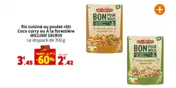 Coccimarket Riz cuisiné au poulet rôti Coco curry ou À la forestière WILLIAM SAURIN offre