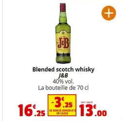 Coccimarket Blended scotch whisky J&B 40% vol. offre