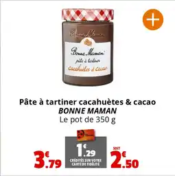 Coccinelle Supermarché Pâte à tartiner cacahuètes & cacao BONNE MAMAN offre